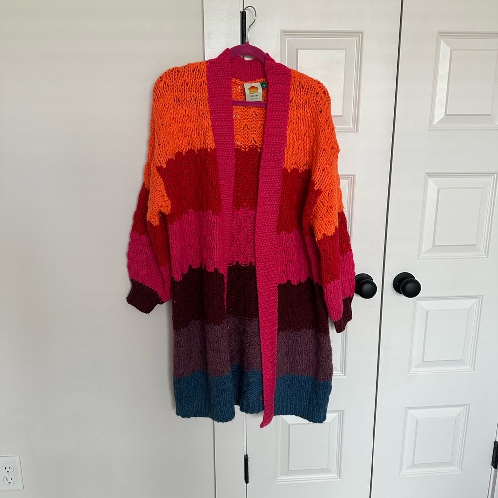Farm Rio Striped cardigan size medium